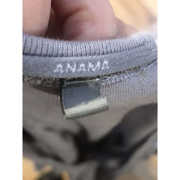 Anama Lightweight Womens Small Gray Ruched Sides Tunic Dress Graphics Peace Sign - Picture 7 of 7